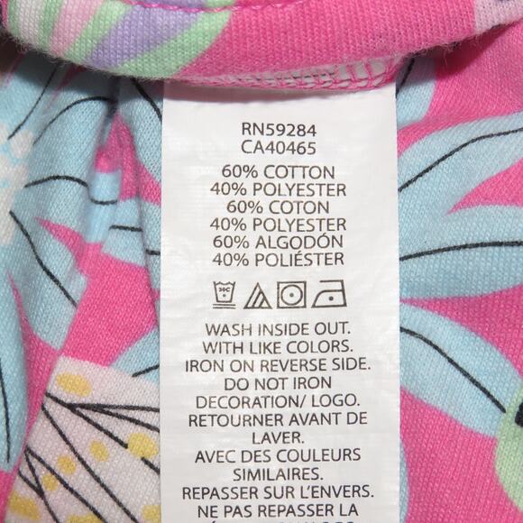 The Children’s Place Pink Butterfly Print Ruffle Strap Girls Romper - Picture 6 of 6